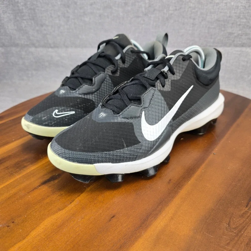 Nike Force Trout 9 Low Baseball Cleats Black White FB2908-001 Mens 8.5